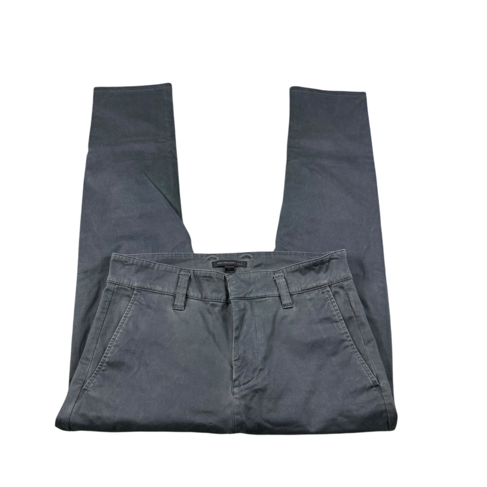 John Varvatos USA Men Gray Cotton Flat Front Chino Pants 30x28 P938U4B